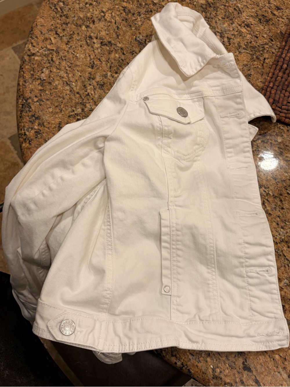Guess White Denim Jean Jacket